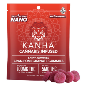 KANHA Cannabis Infused Cran-Pomegranate gummies| 100mg uk